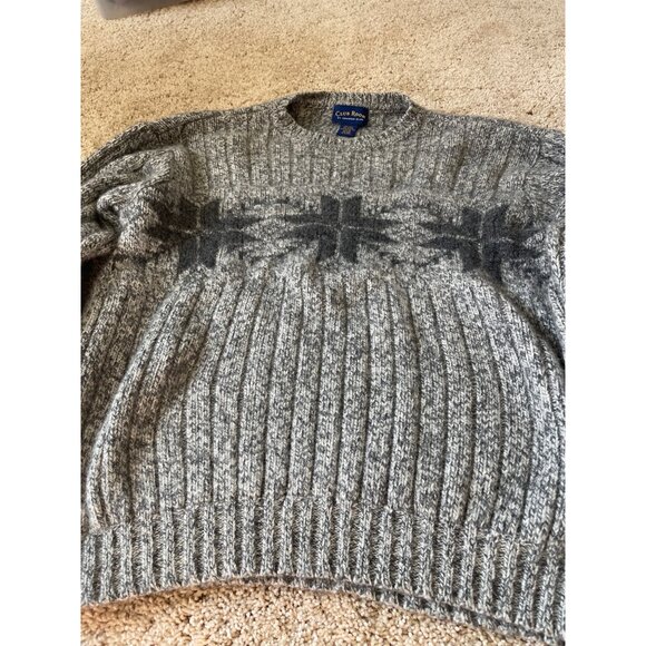Vintage Club Room Men's Grandpa Sweater Nordic 85% Wool Crosby 90s Knit Size L - Picture 2 of 4